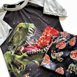 DINOSAUR  T-REX PAJAMA SET LIKE NEW